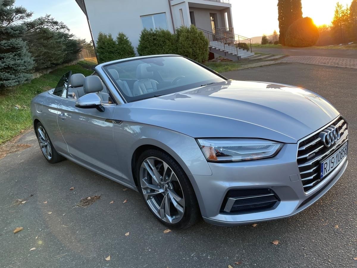 Audi A5 A5 Cabrio, 2.0 Benzyna Quattro 252KM idealne, Dwa komplety opon i Felg A