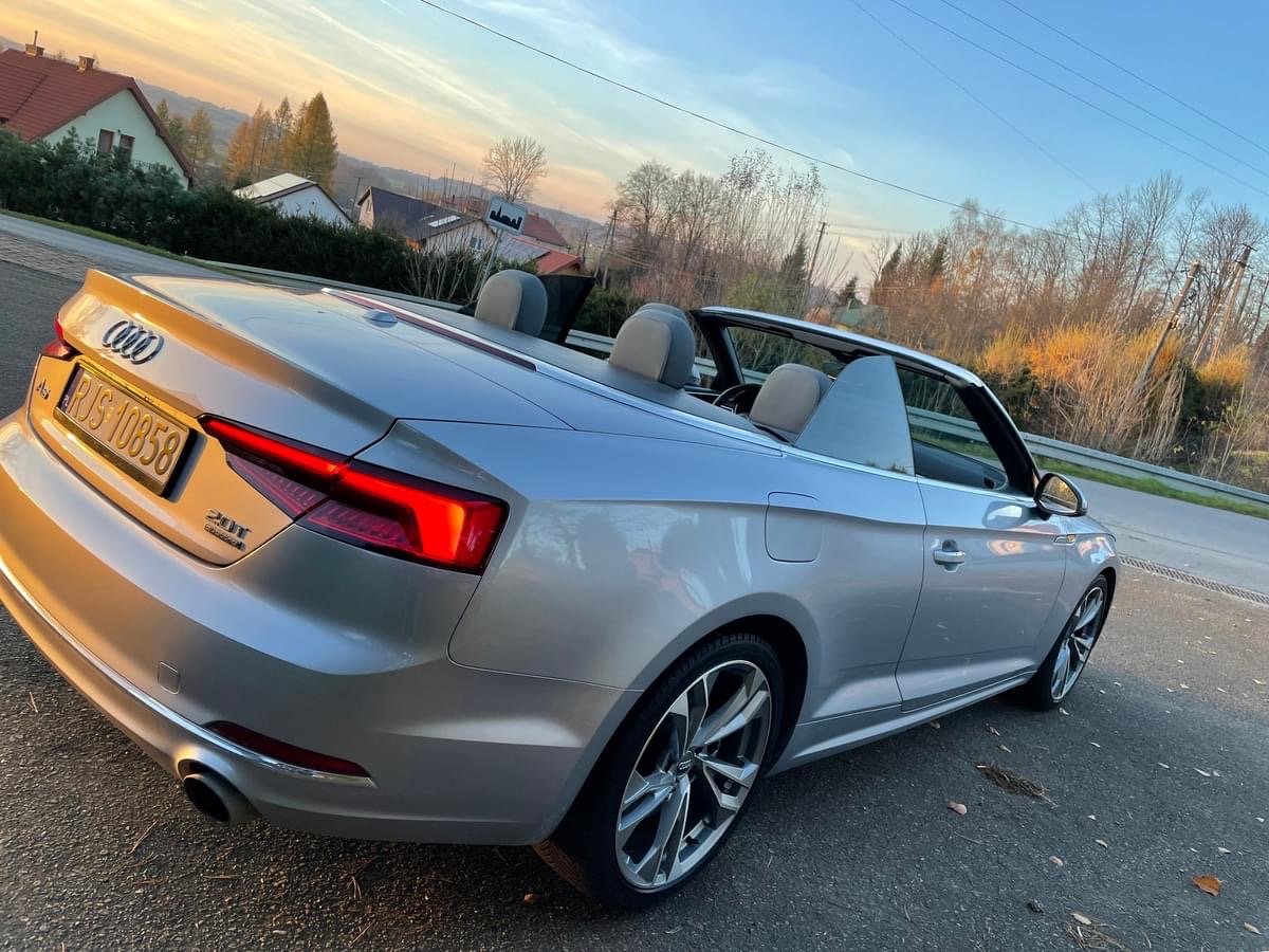 Audi A5 A5 Cabrio, 2.0 Benzyna Quattro 252KM idealne, Dwa komplety opon i Felg A