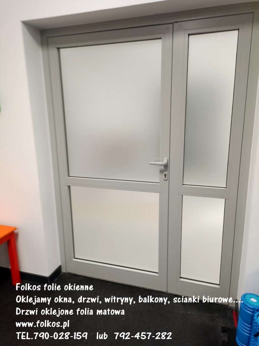 Folie matowe mrożone, folie matowe białe mleczne Warszawa -Oklejanie