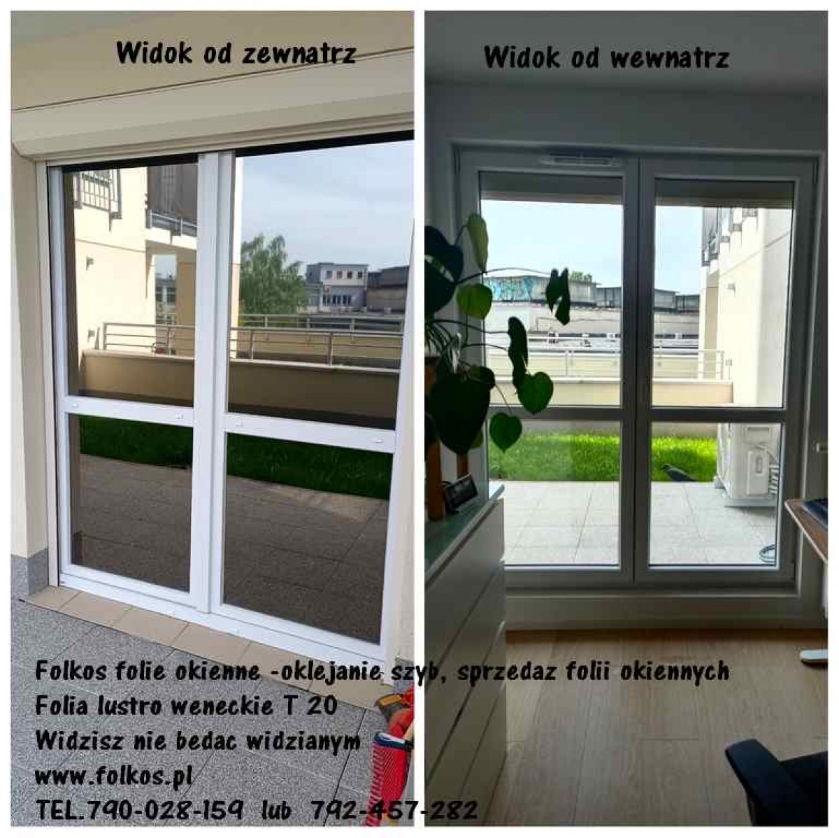 Folie okienne Pruszków -Oklejamy okna, drzwi, witryny, balkony...Folkos folie