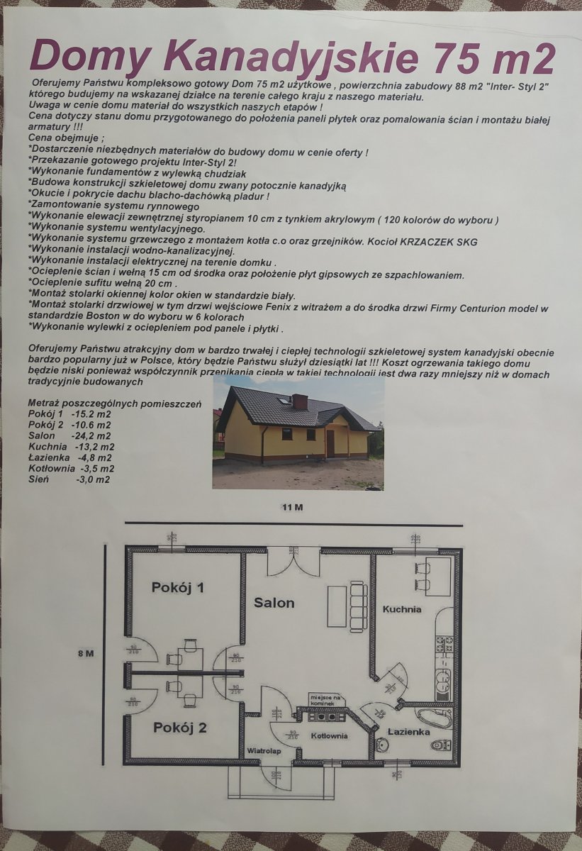 Działka budowlana w centrum Dominikowic (woj.małopolskie)