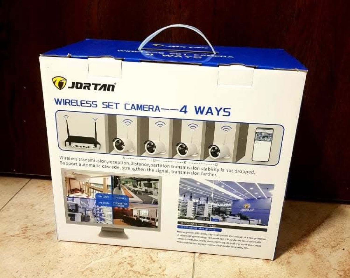 Zestaw monitoringu WiFi Jortan – 4 kamery, rejestrator, FullHD