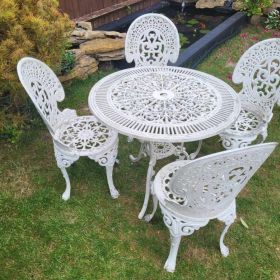 Zestaw mebli ogrodowych ogrodowy stół + 4 krzesła aluminium . 