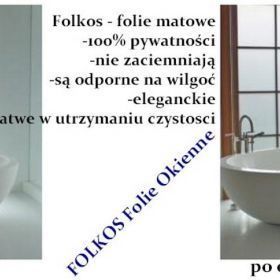 Folie matowe Piaseczno -folie matowe mrożone, folie matowe mleczne, szron...