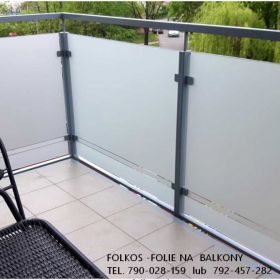 Folie matowe na BALKONY Warszawa - Folia na szklany balkon OKLEJAMY Balkony