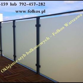 Folie na szyby balkonowe- Oklejamy balkony Warszawa -Folie na balkon Folkos