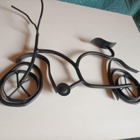 Rower rowerek na płycie 40x50 płaskorzeźba rzeźba loft 