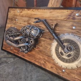 Motor z metalu złomu rękodzieło 