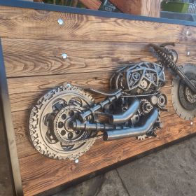 Motor z metalu złomu rękodzieło 