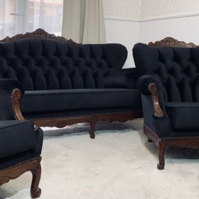 Komplet wypoczynkowy sofa fotele Ludwik barok ludwikowskie