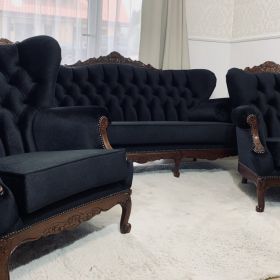 Komplet wypoczynkowy sofa fotele Ludwik barok ludwikowskie