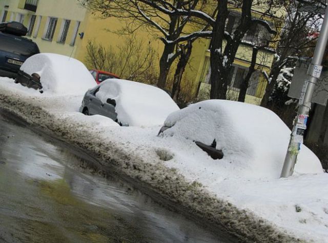 Śnieg na aucie 